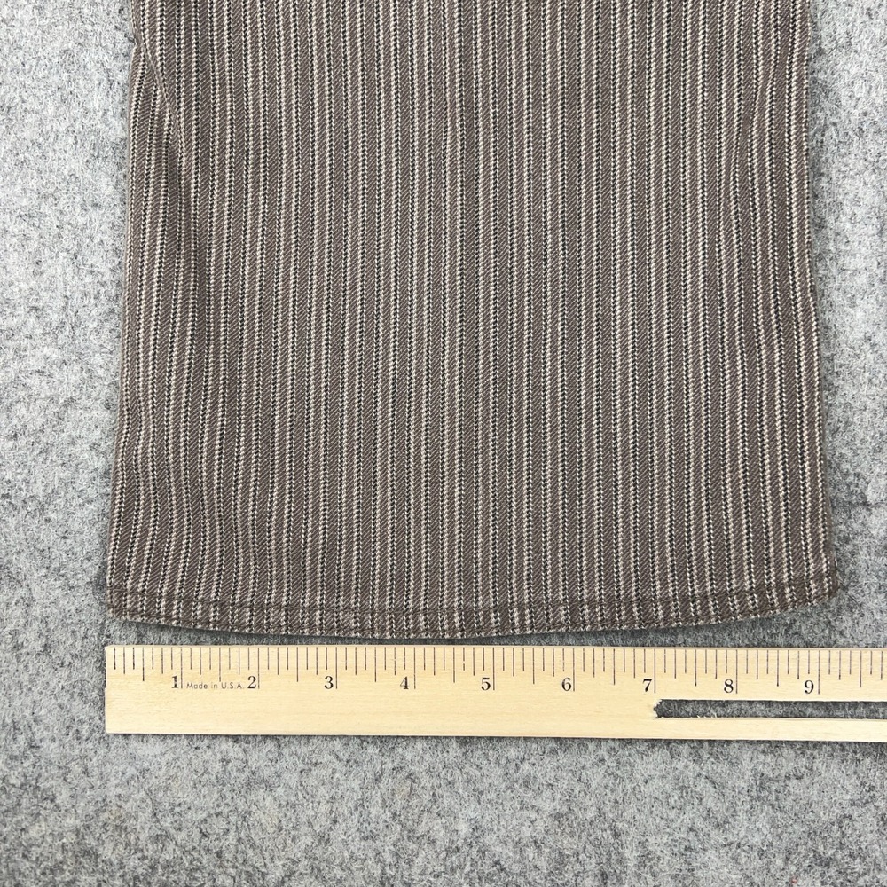 Isabella Bird Pants Women 14 Brown Striped Boot Cut Stretch Cotton Anthropologie - Picture 10 of 11